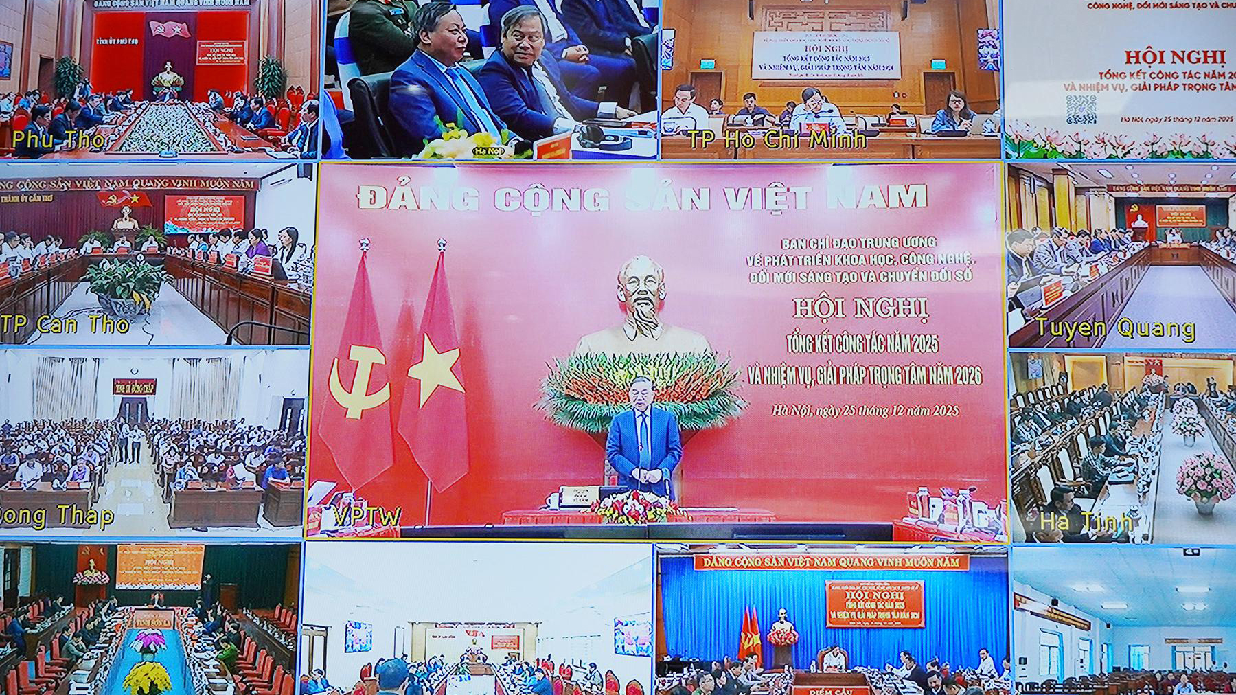 Hội nghị trực tuyến tổng kết của Ban Chỉ đạo Trung ương về phát triển khoa học công nghệ, đổi mới sáng tạo và chuyển đổi số Quốc gia