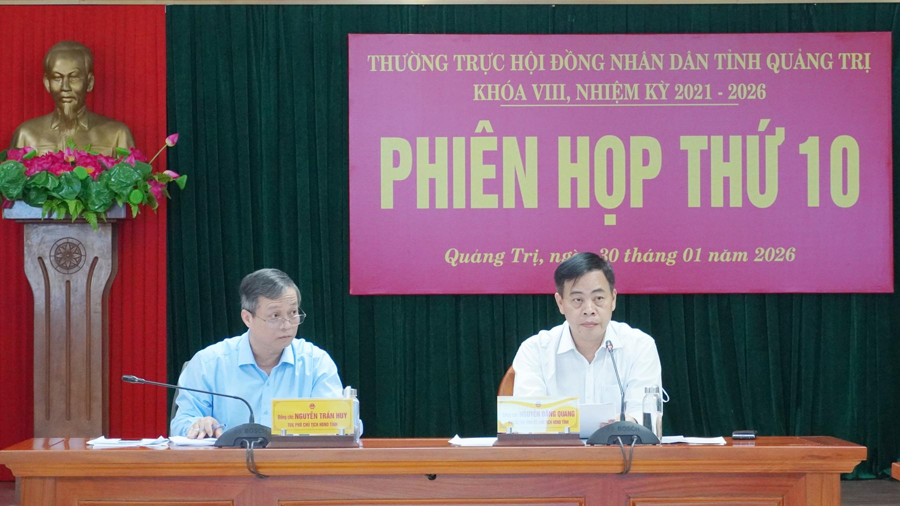 Thường trực HĐND tỉnh họp phiên thứ 10: Rà soát các nội dung chương trình kỳ họp thứ 6 HĐND tỉnh khóa VIII