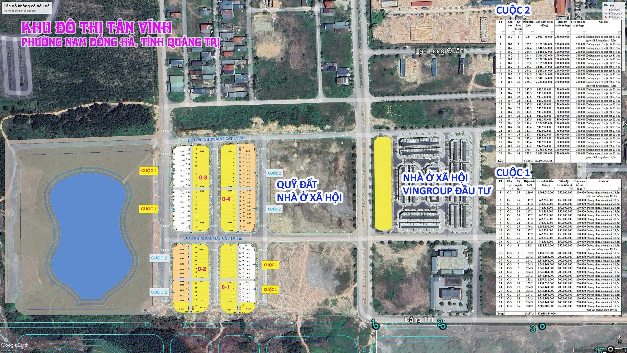 Thông báo đấu giá quyền sử dụng đất đối với 59 thửa đất tại khu đô thị Tân Vĩnh, phường Nam Đông Hà, tỉnh Quảng Trị